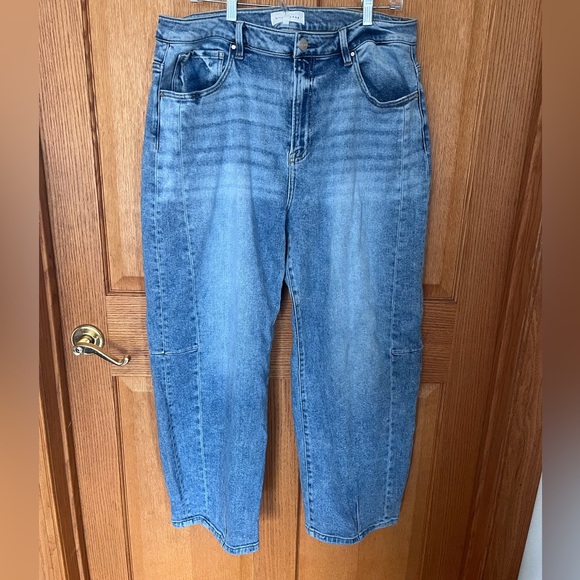 Risen Jeans Denim - Risen wide leg, barrel Classic High-Rise Blue Women's Jeans